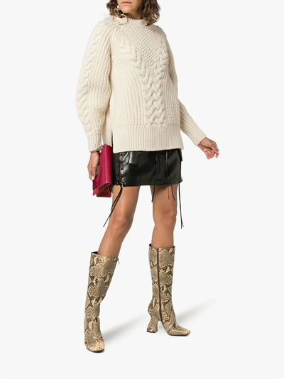 Shop Alexander Mcqueen Chunky Knit Sweater In Nude/neutrals