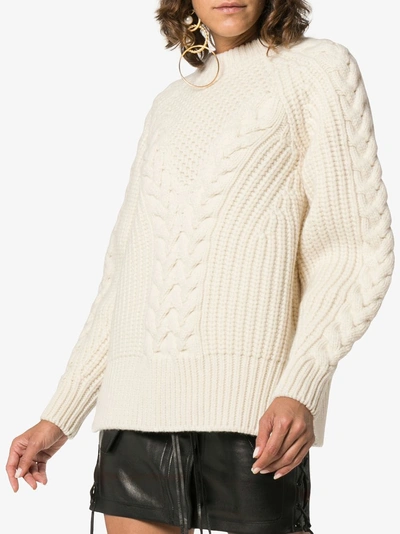 Shop Alexander Mcqueen Chunky Knit Sweater In Nude/neutrals