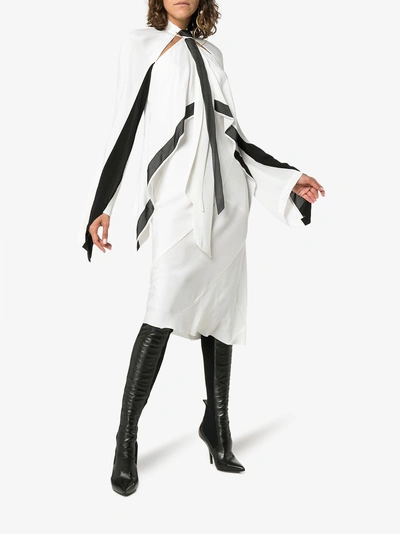 Shop Kitx Yin Yang Knotted Asymmetric Silk Dress In White