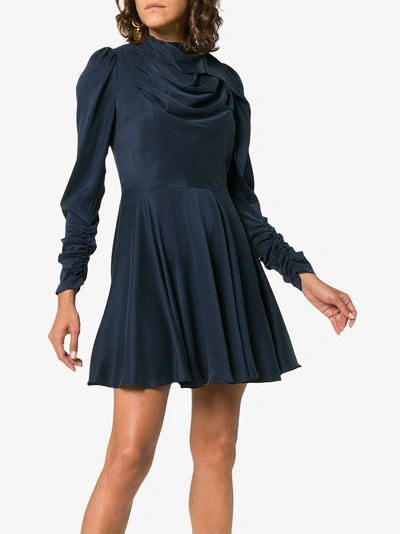 Shop Zimmermann Scarf Swing Dress In Blue