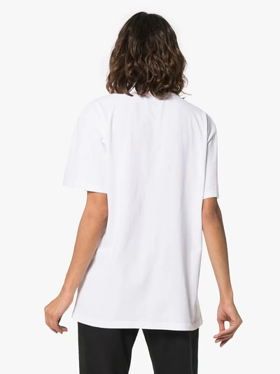 Shop Acne Studios Logo Collar T-shirt In White