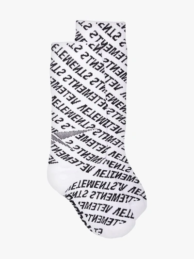 Shop Vetements Monogram Socks In White