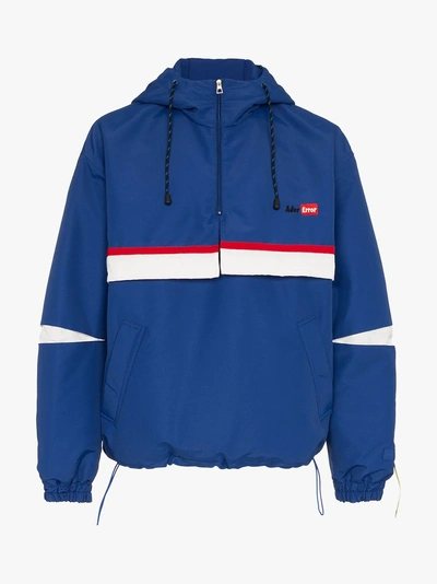 Shop Ader Error Logo Tech Hooded Anorak In Blue