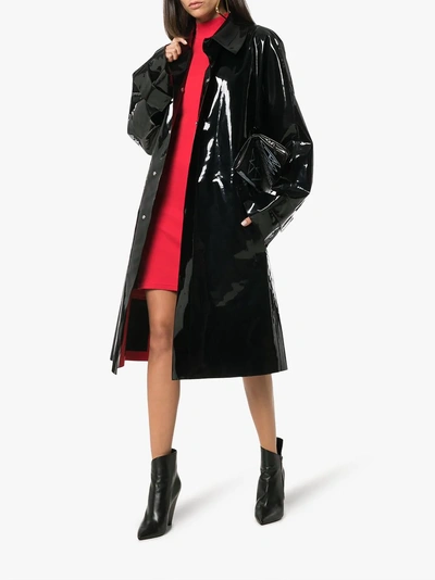 Shop Ambush Oversized Rubber Trench Coat In Black