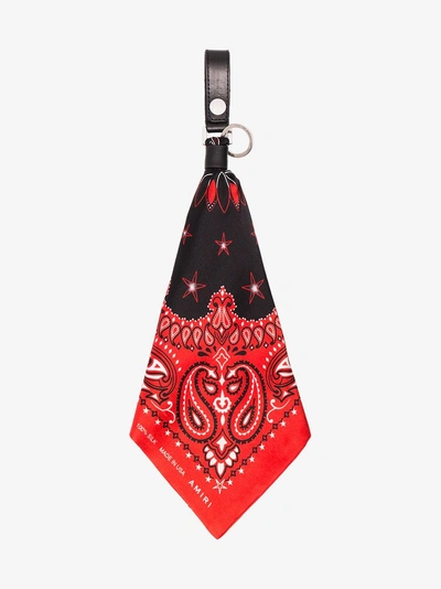 Shop Amiri Red Bandana Key Ring