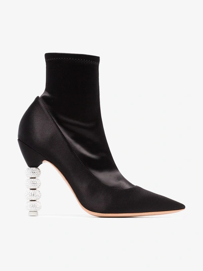Shop Sophia Webster Coco Crystal 100 Ankle Boots In Black