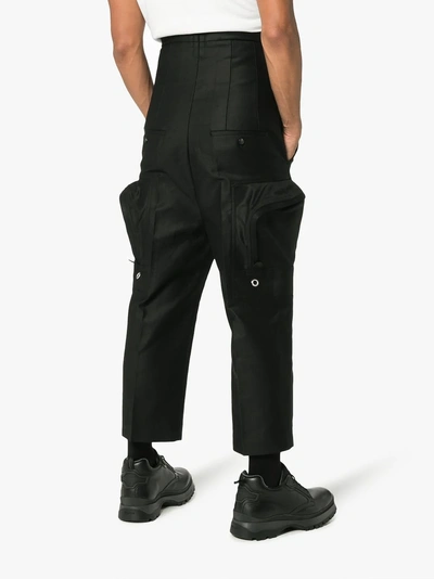 Shop Rick Owens Cargo Trousers In Black