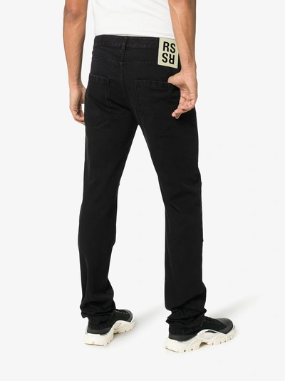 Shop Raf Simons Patchwork Jeans In Black