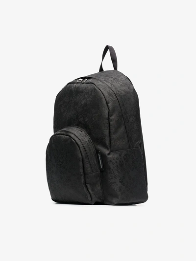 Shop Alexander Mcqueen Black Skull-jacquard Backpack