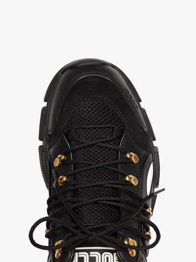 Shop Gucci Black Flashtrek Sneakers