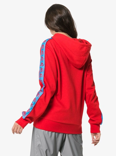 Shop Charm's X Kappa Logo Embroidered Cotton-blend Hoodie In Red