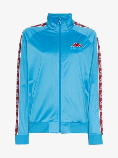 Shop Charm's X Kappa Logo Embellished And Side Detail Jacket In Blue