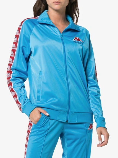 Shop Charm's X Kappa Logo Embellished And Side Detail Jacket In Blue