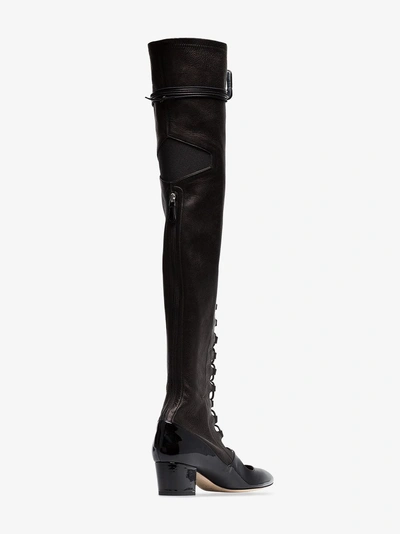 Shop Liudmila Leather Mille Hortense 50 Boots In Black