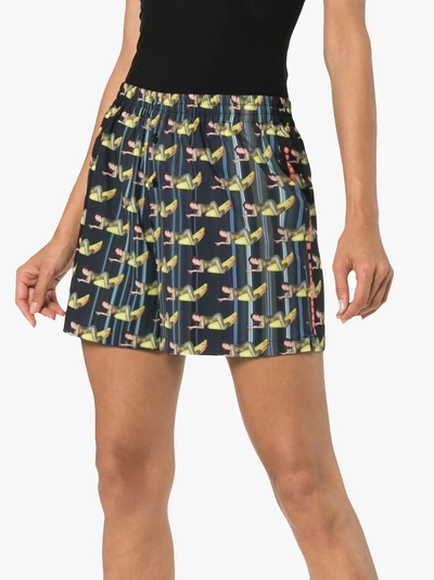 Shop Adam Selman Sport Banana Graphic Shorts In Black