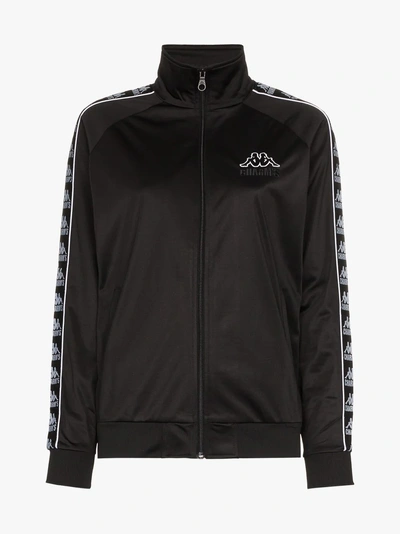 Shop Charm's X Kappa Logo Embellished High Neck Jacket In Black