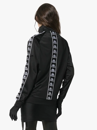 Shop Charm's X Kappa Logo Embellished High Neck Jacket In Black