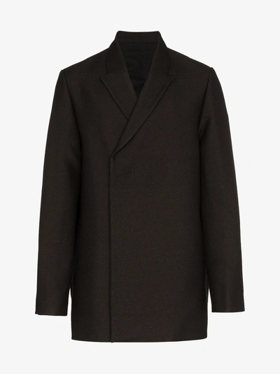 Shop Rick Owens Bell Jmf Coat In 4909 Brown Black