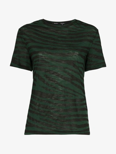 Shop Proenza Schouler Tiger Print Short Sleeve T-shirt In Green