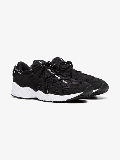 Shop Asics Black Gel-mai Knit Leather Low-top Sneakers
