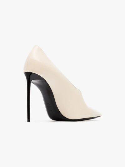 Shop Saint Laurent Teddy Pumps In Nude/neutrals