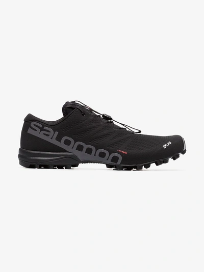 Shop Salomon S/lab Black Speed 2 Logo Printed Sneakers