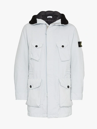 Shop Stone Island David-tc Parka Coat In Grey