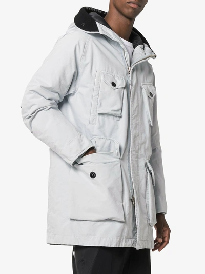 Shop Stone Island David-tc Parka Coat In Grey