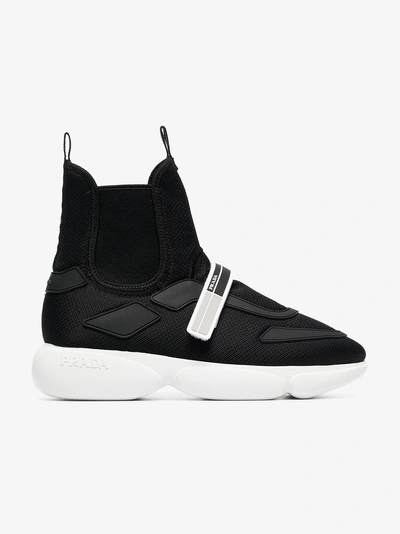 Shop Prada Cloudbust 40 Hi-top Sneakers In Black