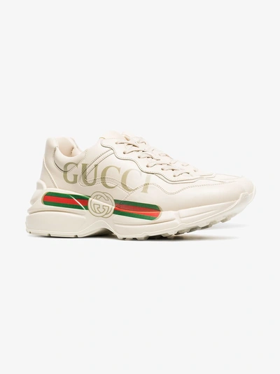 Gucci Off-white Vintage Logo Rhyton Sneakers | ModeSens