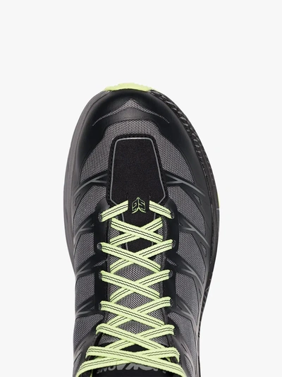 Shop Hoka One One Black, Grey And Green Speedgoat Mid Wp Sneakers