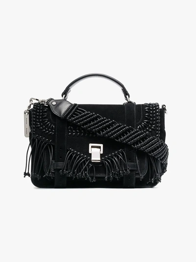 Shop Proenza Schouler 'crochet Ps1 +' Satteltasche In Black