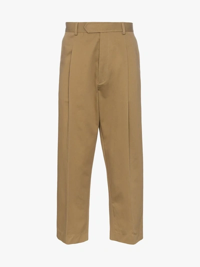 Shop Haider Ackermann Cropped Trousers In Brown