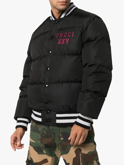 Shop Gucci Gg Pirates Stadium Bomber Jacket In Black