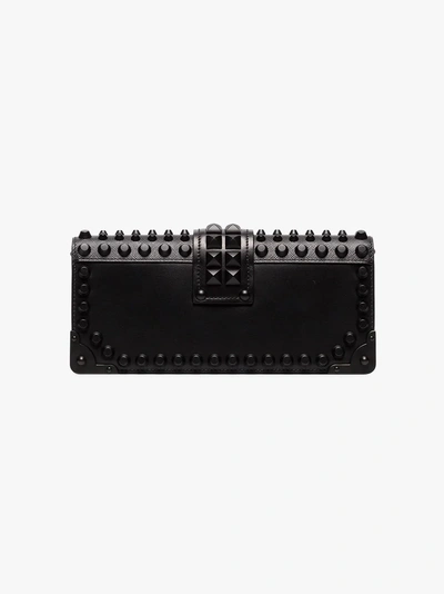 Shop Prada Black Cahier Studded Leather Bag