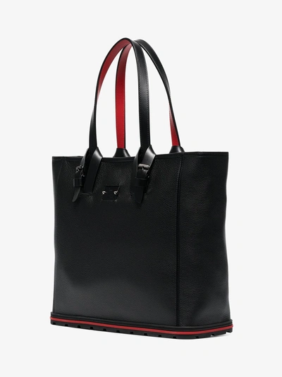 Shop Christian Louboutin Black Kabiker Leather Tote