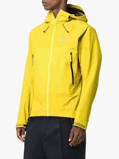 Shop Arc'teryx Yellow Beta Sl Hybrid Hooded Jacket