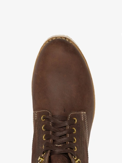 Shop Visvim Brown Virgil Folk Leather Boots