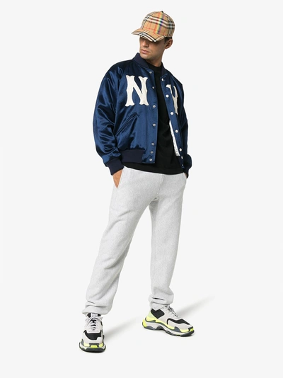 Shop Gucci Jacket With Ny Yankees™ Patch In Blue