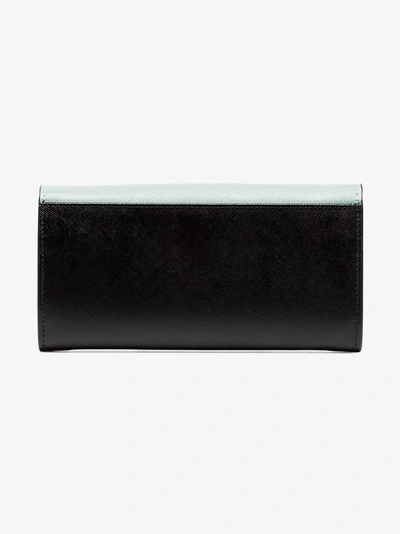 Shop Marni Green, Black And Burgundy Trunk Foldover Wallet