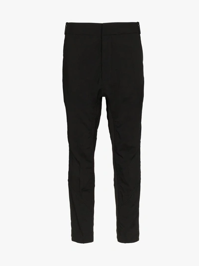 Shop Haider Ackermann Low-rise Slim Trousers In Black