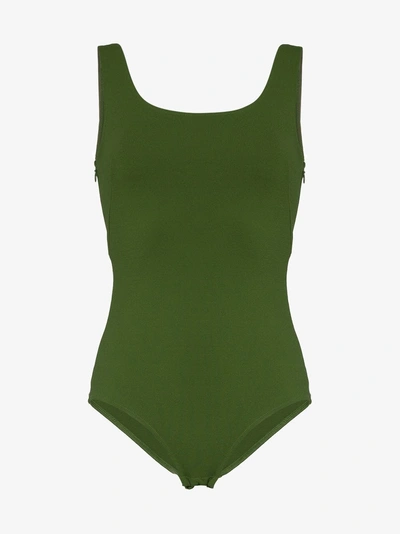 Shop Vika Gazinskaya Scoop Neck Bodysuit In Green