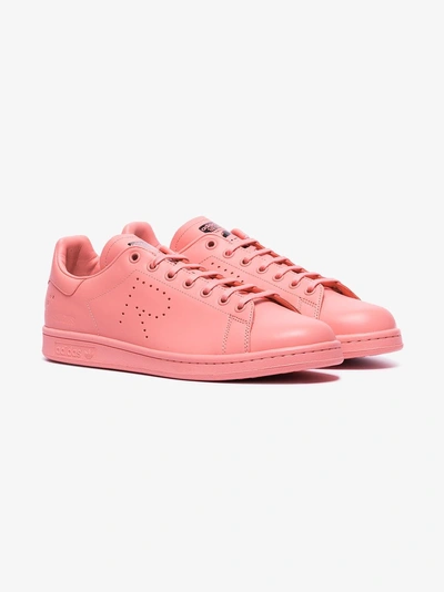Shop Adidas Originals Adidas By Raf Simons Pink X Raf Simons Stan Smith Leather Sneakers In Pink/purple