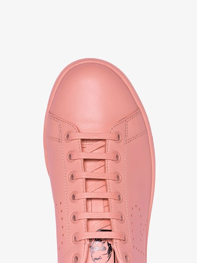 Shop Adidas Originals Adidas By Raf Simons Pink X Raf Simons Stan Smith Leather Sneakers In Pink/purple