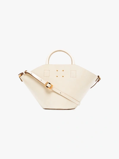 Shop Trademark Cream Small Leather Basket Bag In Nude/neutrals