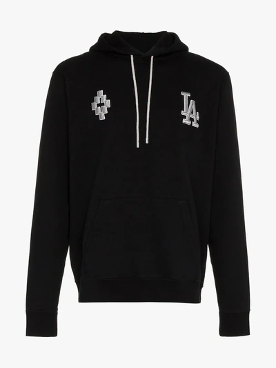 Shop Marcelo Burlon County Of Milan La Dodgers Cotton Hoodie In Black