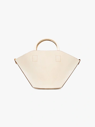 Shop Trademark Cream Small Leather Basket Bag In Nude/neutrals