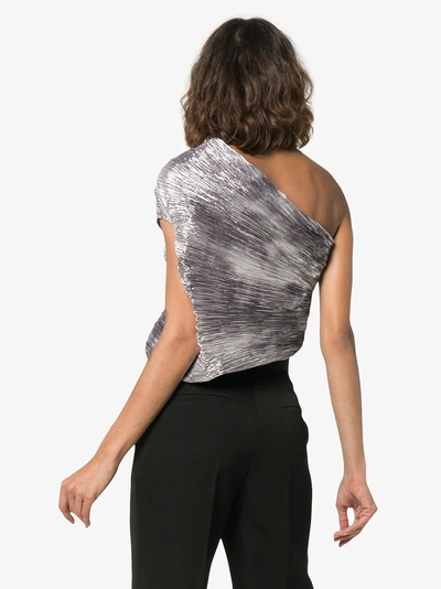 Shop Rosie Assoulin Cocoon One-shoulder Top In Metallic