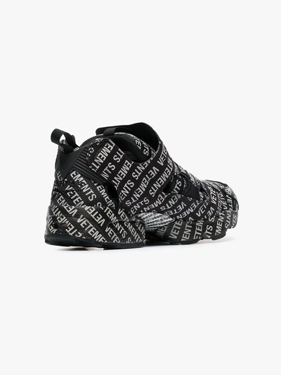 Shop Vetements X Reebok Instapump Fury Sneakers In Black