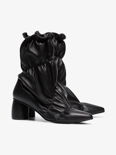 Shop Reike Nen Black Parachute 60 Leather Ankle Boots